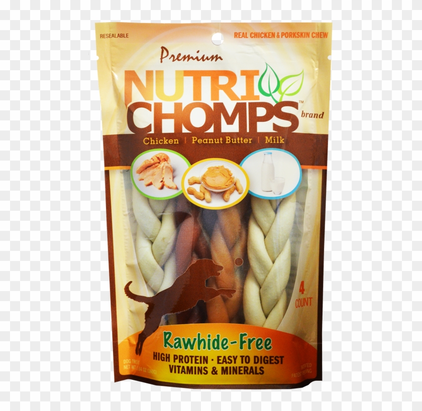 This 4-count Package Of Assorted Flavor Braids Offers - Nutri Chomps Clipart #2833041
