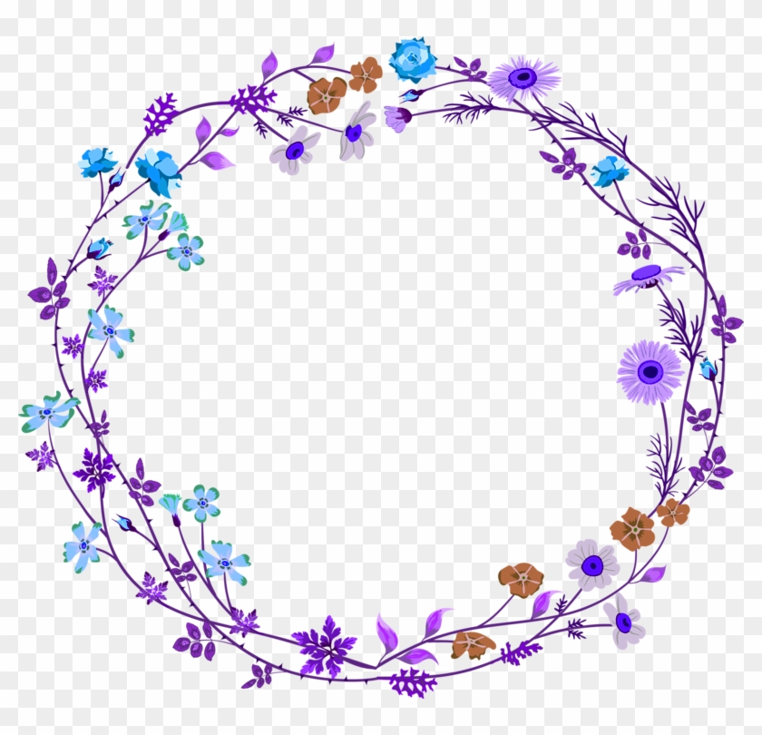 #flower #circle #flowercircle #freetoedit - Circle Border Of Flowers Png Clipart #2833312