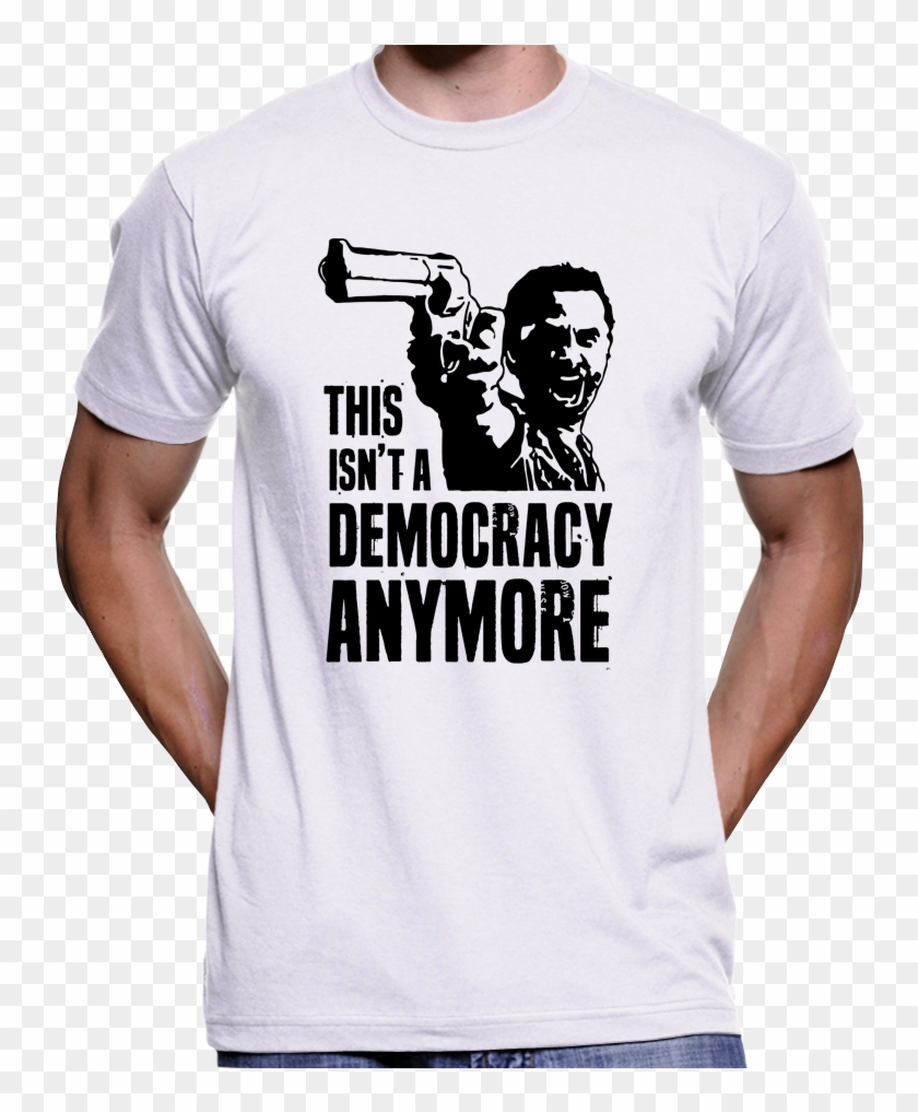 Rick Grimes "this Isn't A Democracy Anymore" The Walking - Cnn Fake News T Shirt Clipart
