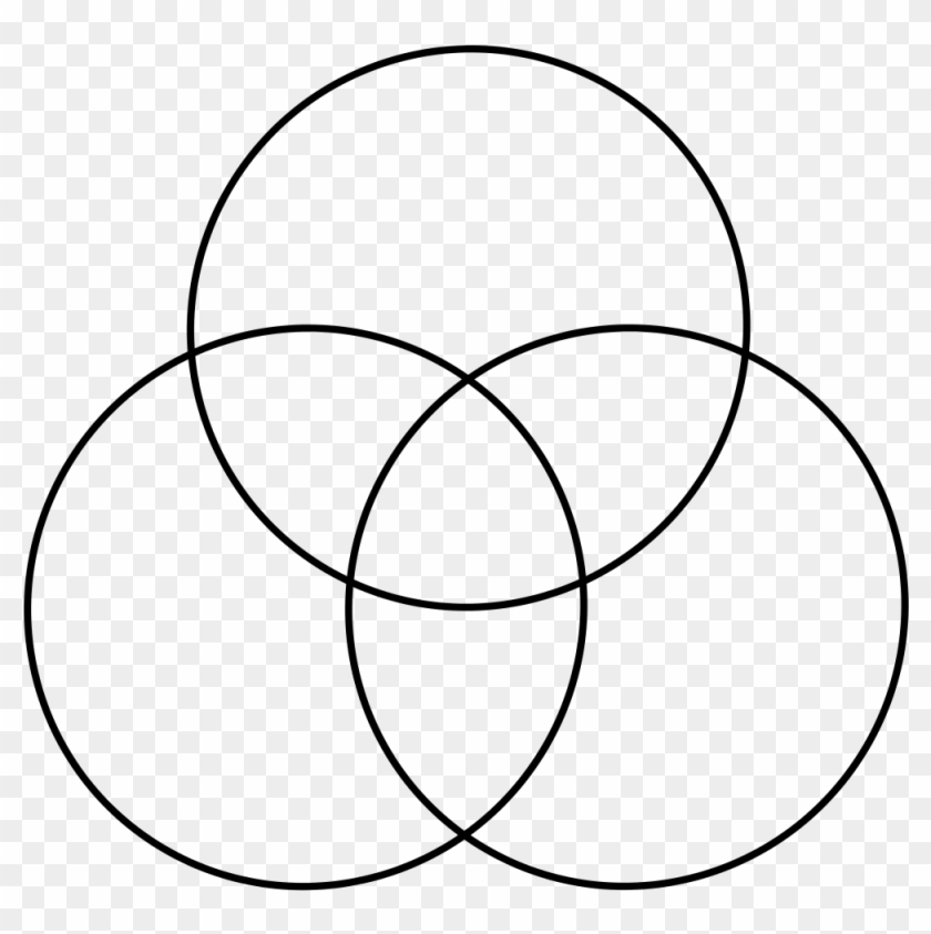 Flower Of Life 0866 3-circle - Diagrama De Venn De 4 Conjuntos Formato Png Clipart