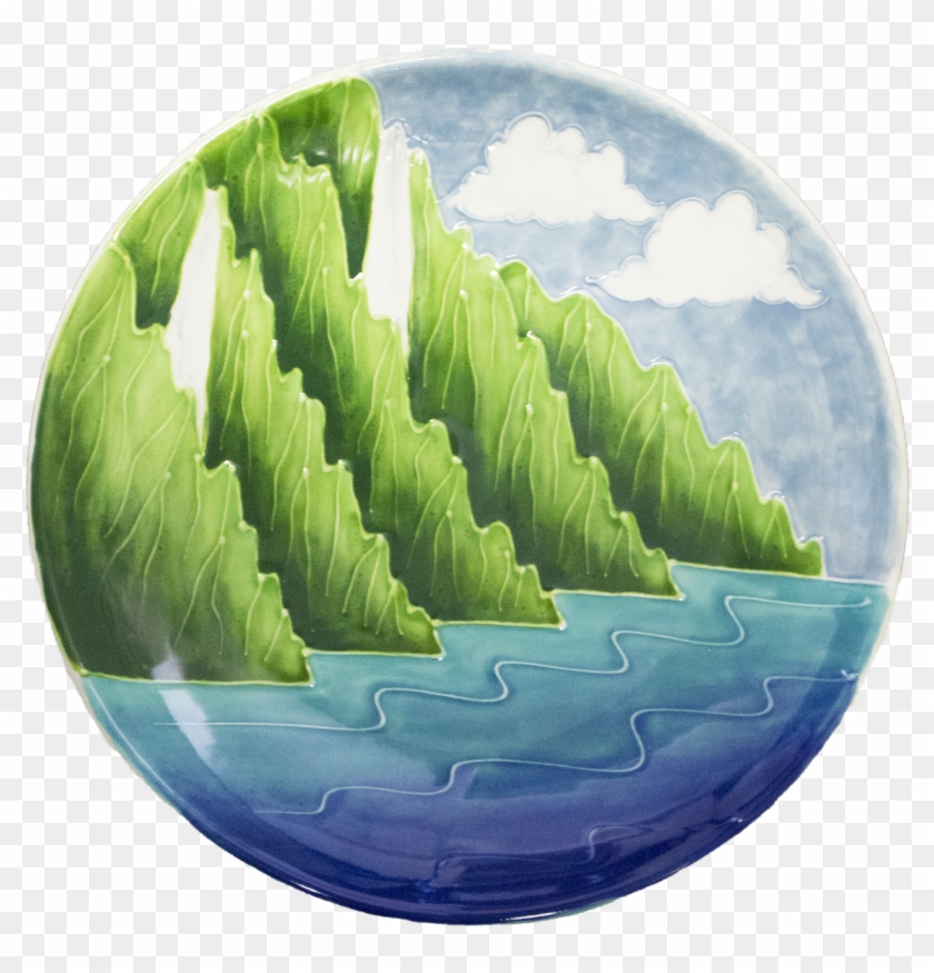 11" Round Coupe Dinner Plate Na Pali - Circle Clipart