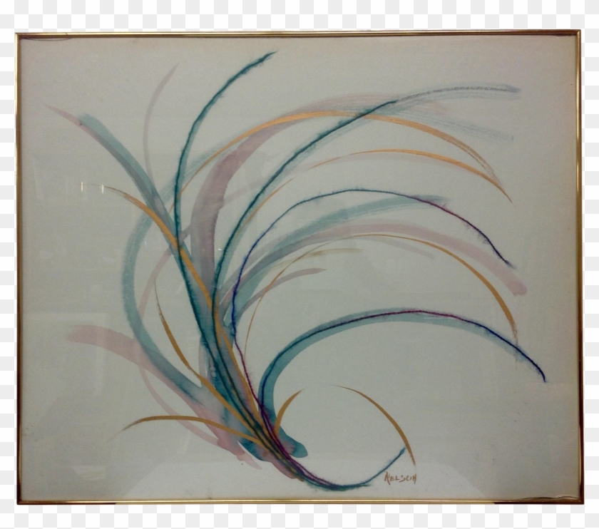 Acrylic Watercolor & String Painting By Nelson On Chairish Clipart