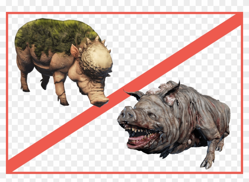 Mhw Bloodborne Dark Souls Maneater Boar Vs Mosswine - Monster Hunter Bristly Crake Clipart #2834934