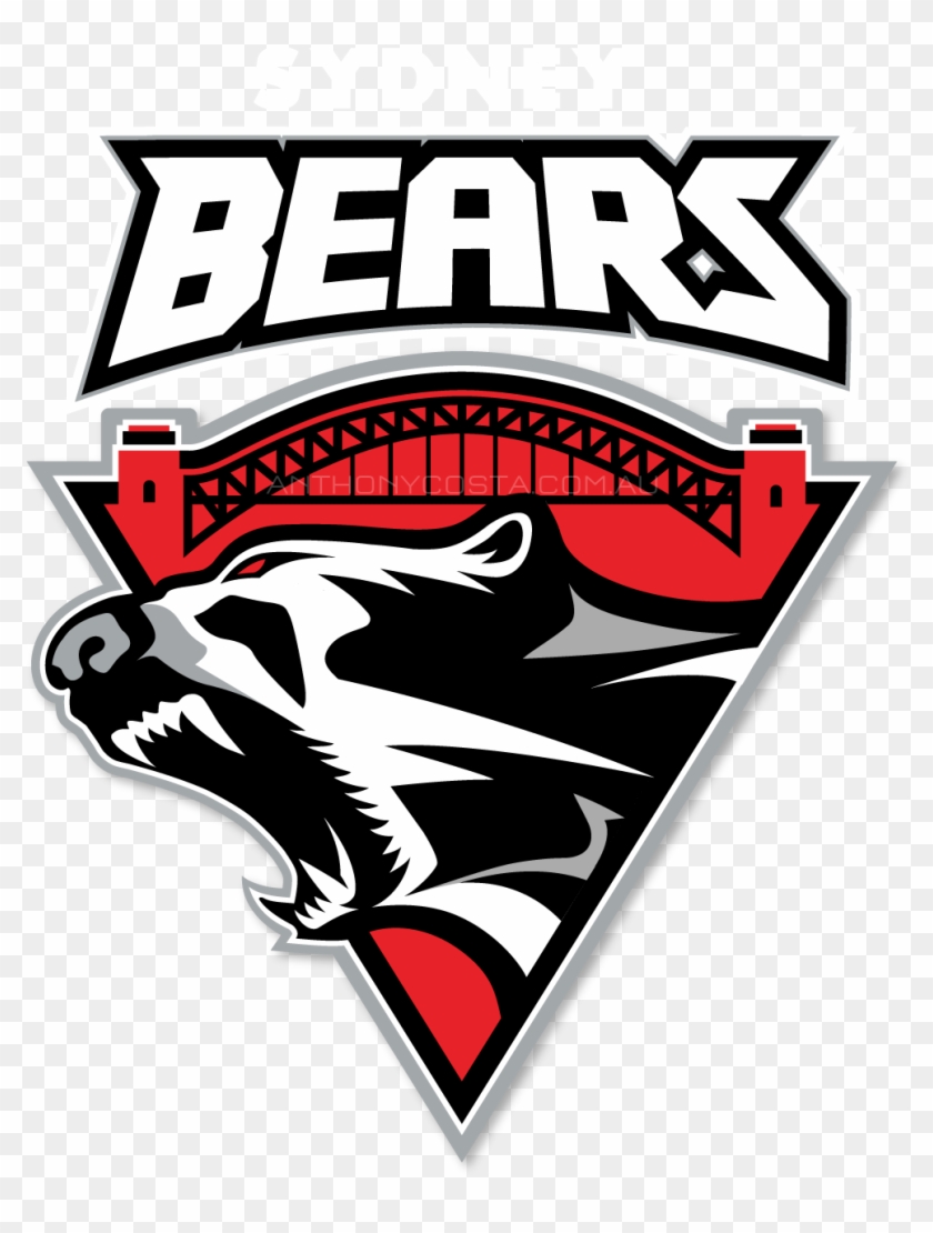 Sydney Bears Sports Logo Design - Sydney Bears Ice Hockey Logo Clipart #2835011