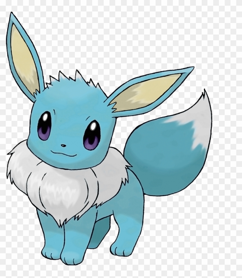 Eevee Vaporeon Recolor - Pokemon Eevee Evolutions Clipart