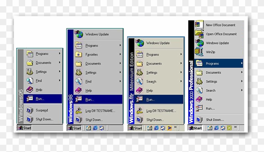 810 X 408 6 0 - Windows Me Start Menu Clipart