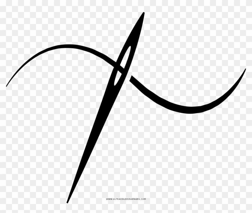 Sewing Needle Coloring Page - Sewing Needle Icon Png Clipart