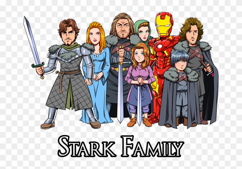 Eddard, Catelyn, Robb, Sansa, Arya, Brian, Rickon And - Rickon Stark Clipart #2836173