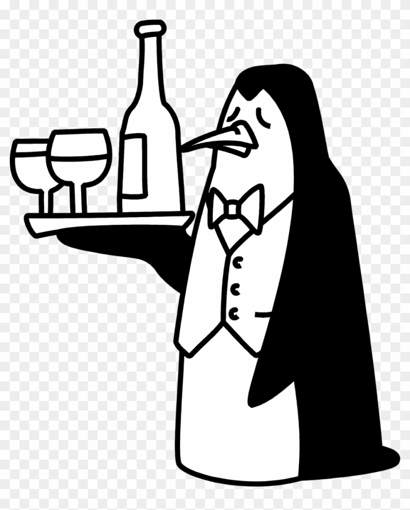 Waiter Serving Png Download Image - Penguin Waiter Clipart