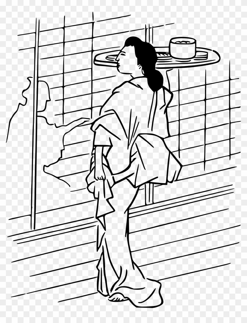 Clipart Library Stock Japanese Big Image Png - Waitress Drawing Realistic Transparent Png
