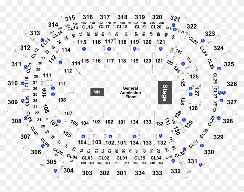 Rose Quarter Seating Chart Clipart #2837650