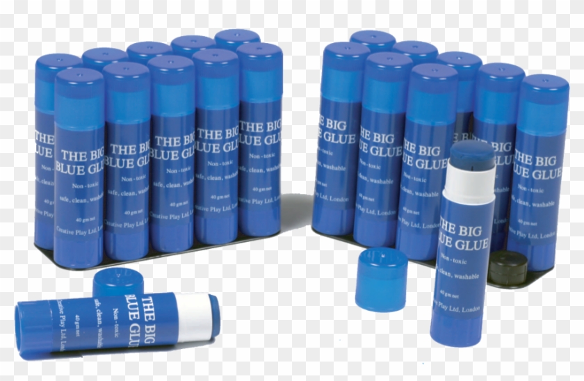 Big Blue Visible Glue Sticks - Blue Stick Glue Clipart #2837985