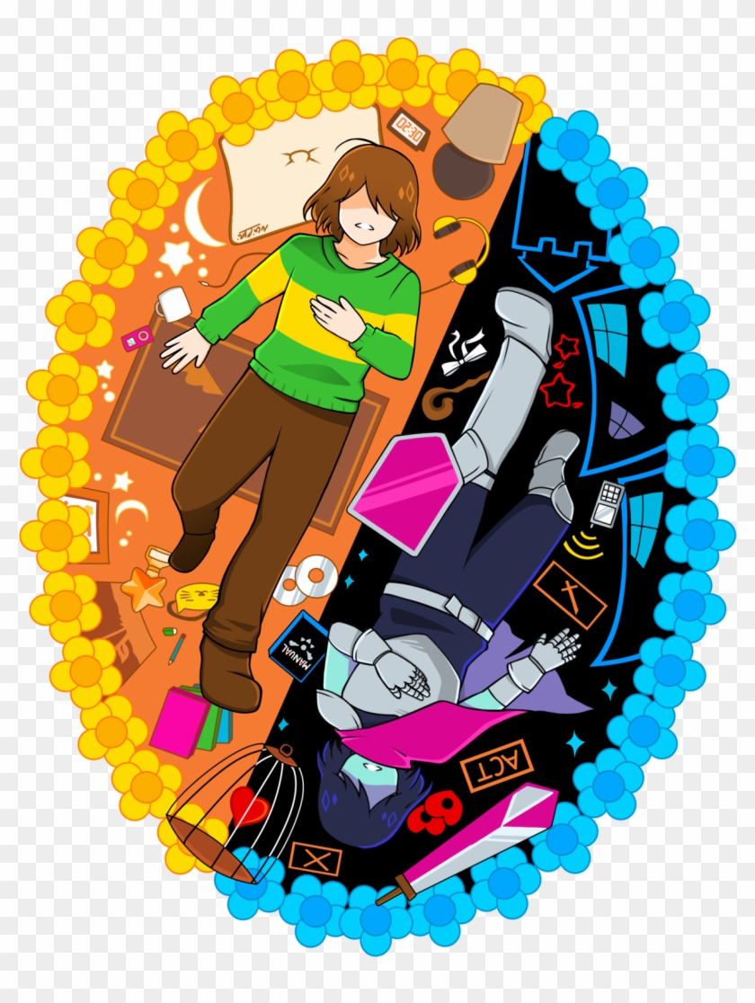 Rainbowclashart Dark Colors Rainbow Space Trippy Png - Cartoon Clipart