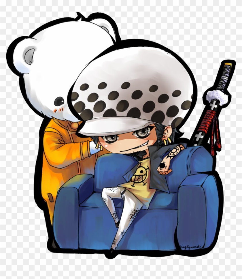 One Piece New Chibi , Png Download - Trafalgar Law Chibi Png Clipart