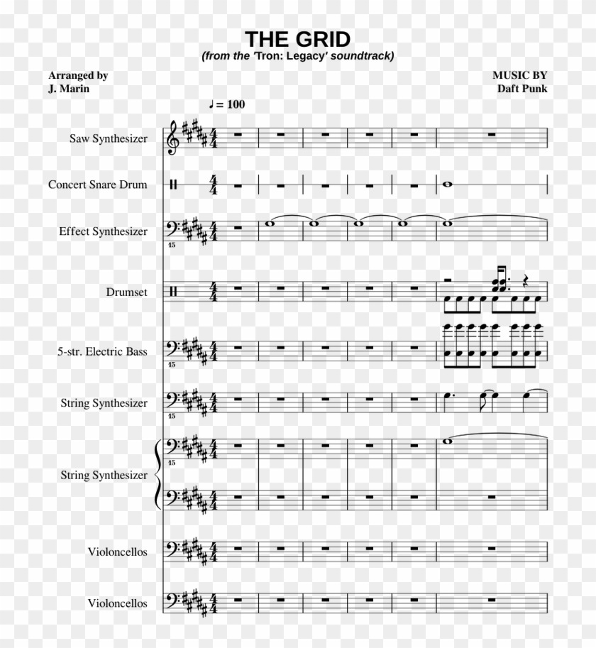 The Grid - Sheet Music Clipart