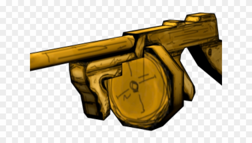 Gun Shot Clipart Small Gun - Tommy Gun Bendy - Png Download
