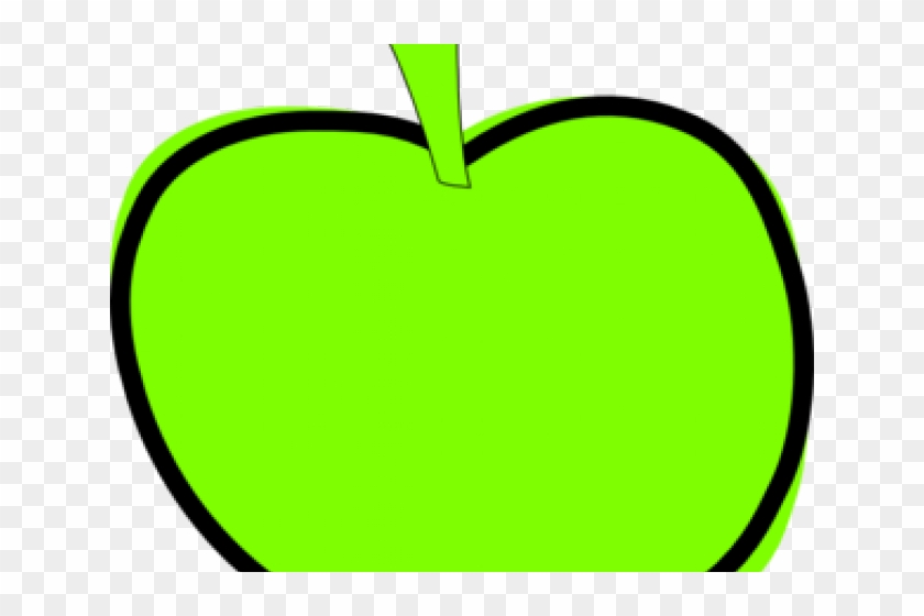 Green Apple Clipart - Heart - Png Download