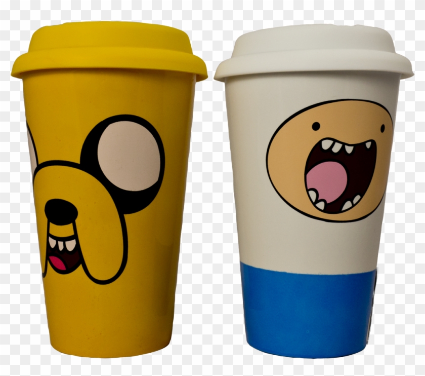 Ceramic Coffee Mug With Lid Set Of 2 - Adventure Time Coffee Cup Clipart