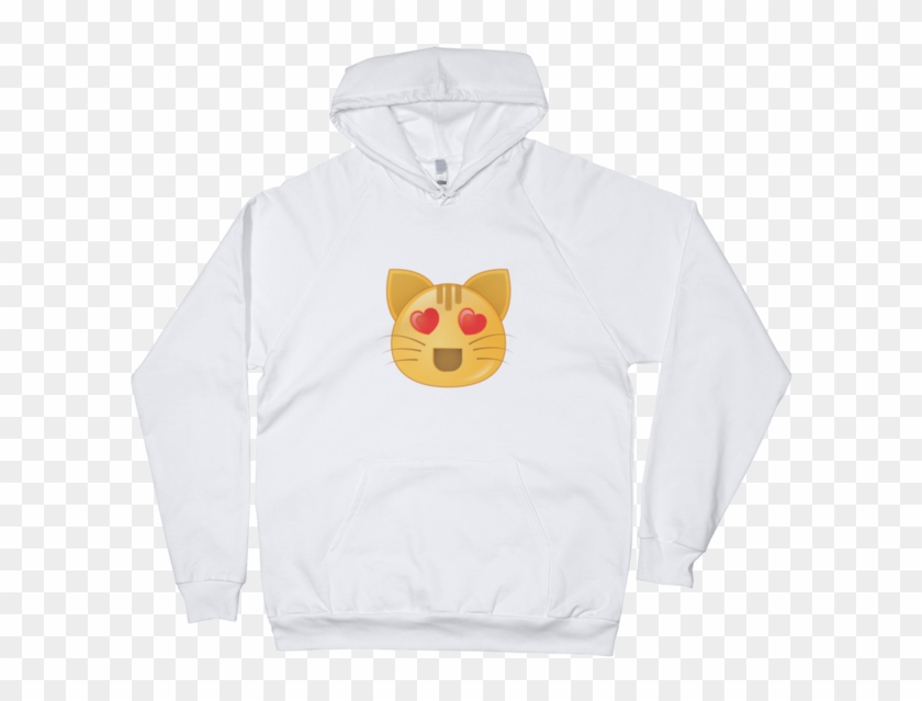 Expressive Heart Eyes Cat Unisex Pullover Hoodie - Hoodie Clipart #2839455