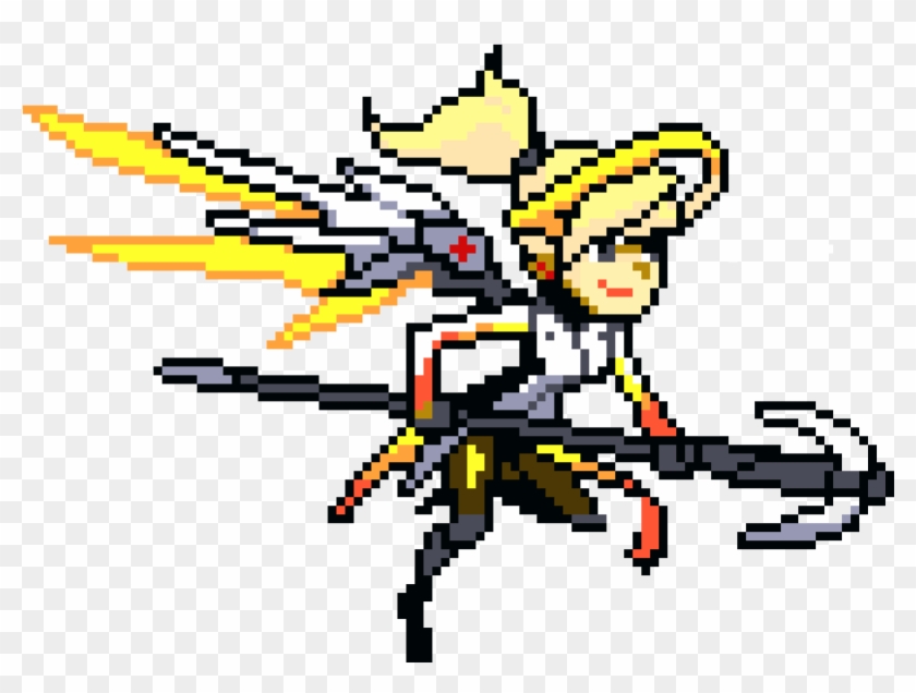 Overwatch Mercy Pixel Spray , Png Download - Overwatch Mercy Pixel Spray Clipart #2840092