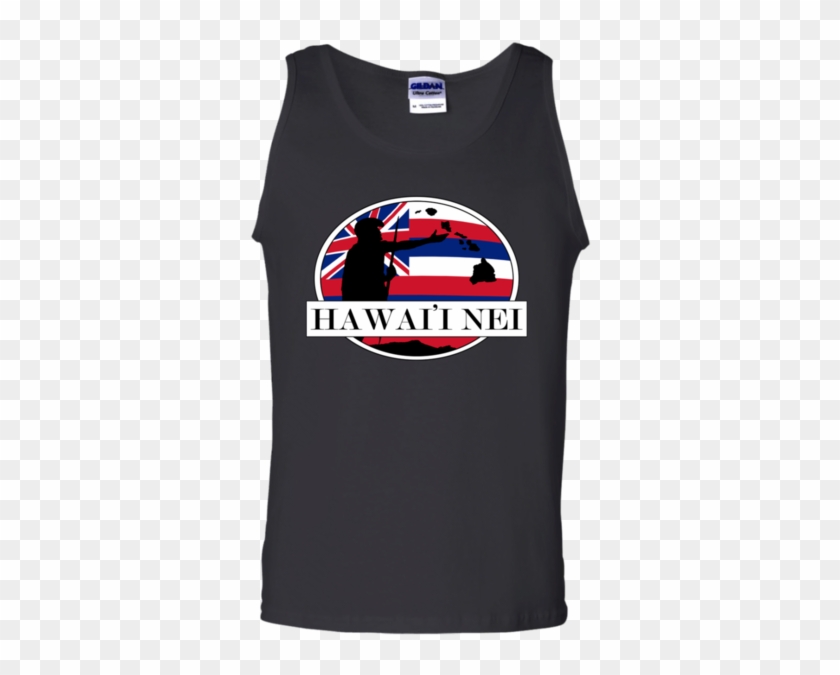 Hawai'i Nei King Kamehameha 100% Cotton Tank Top, Sleeveless, - Top Clipart #2840637