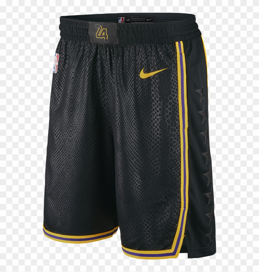 Los Angeles Lakers Nike City Edition Swingman Men's - Los Angeles Lakers Shorts Black Clipart #2840890