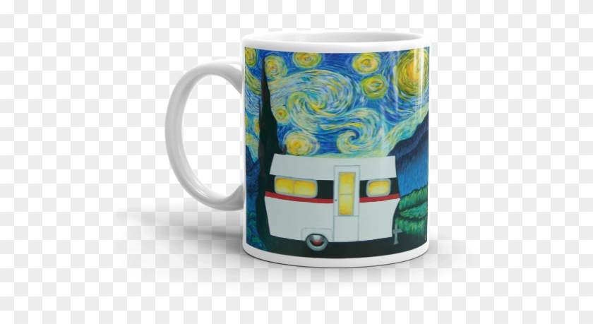 Starry Starry Night Vintage Trailer Komfort Mug - Mug Clipart