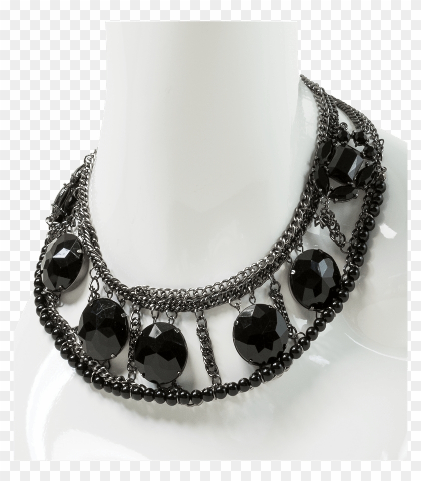 Gunmetal Jewel Collar Necklace Fashion Fab Boutique - Necklace Clipart #2841328