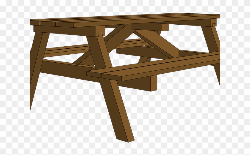 Picnic Table Clipart Illustration Png - Transparent Picnic Table Png #2841480