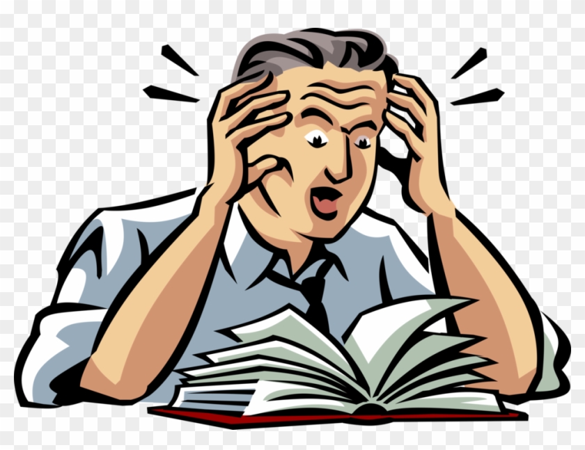 Vector Illustration Of Highly Distressed Businessman - Stressed Clipart - Png Download