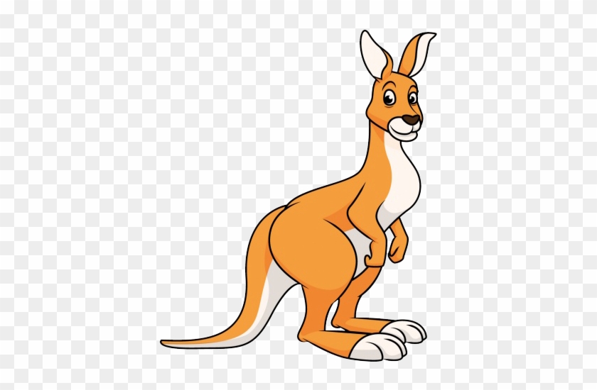 Kangaroo Cartoon Free Png Image - Canguro Dibujo A Color Clipart #2842113