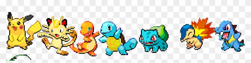 All Pokemon Starters - Cartoon Clipart
