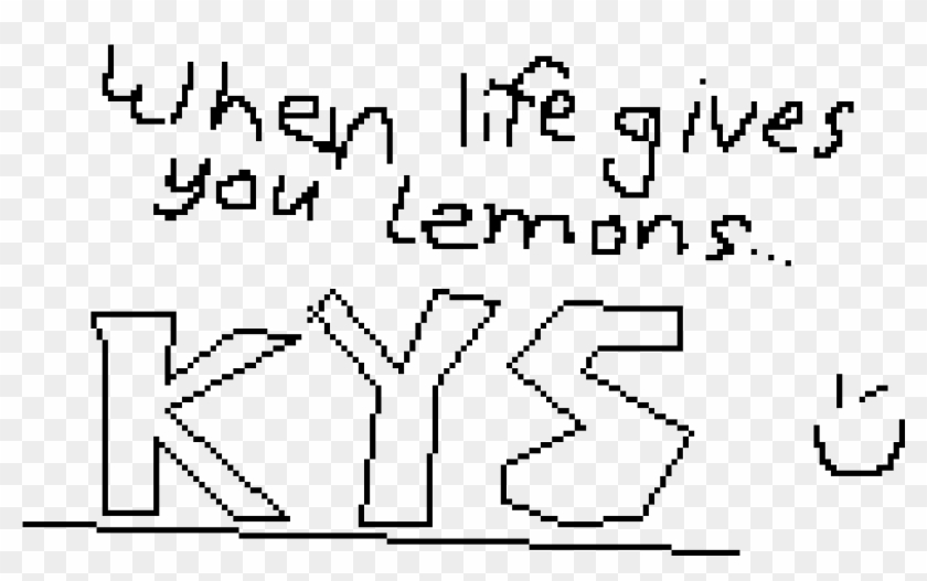 When Life Gives You Lemons - Line Art Clipart