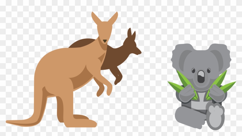 Australia Kangaroo Euclidean Vector Design Australian - Kangaroo Clipart #2842274