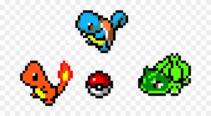 Pokemon Starters - Pixel Art Clipart