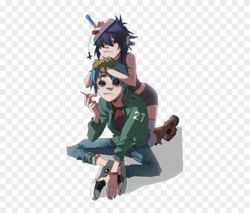 Gorillaz Sticker - Gorillaz 2d And Noodle Clipart