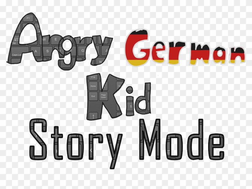 Angry German Kid - Black-and-white Clipart