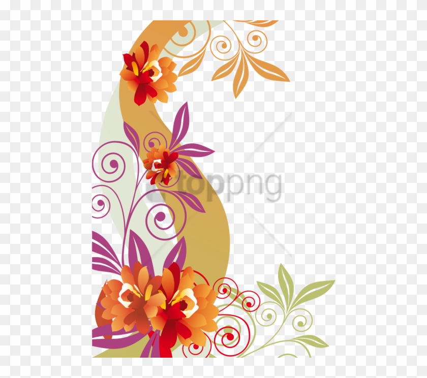 Free Png Colorful Floral Design Png Png Image With - Floral Flower Design Png Clipart #2842925