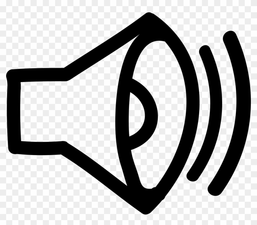 Sound Hand Drawn Interface Symbol Comments - Altifalante Desenho Clipart #2843009