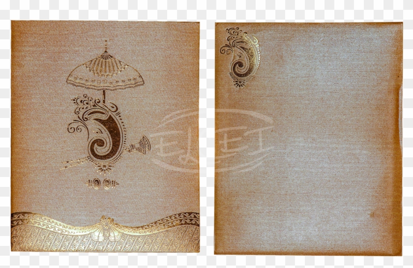 Hindu Themed Umbrella Invitation Clipart #2843802