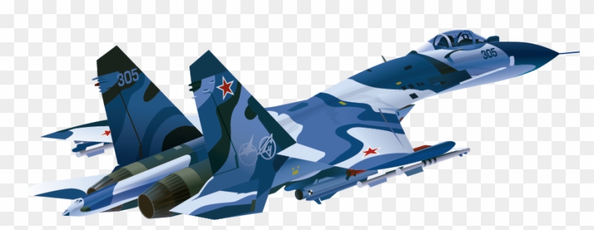 Chinese Fighter Plane - Su27 Clipart