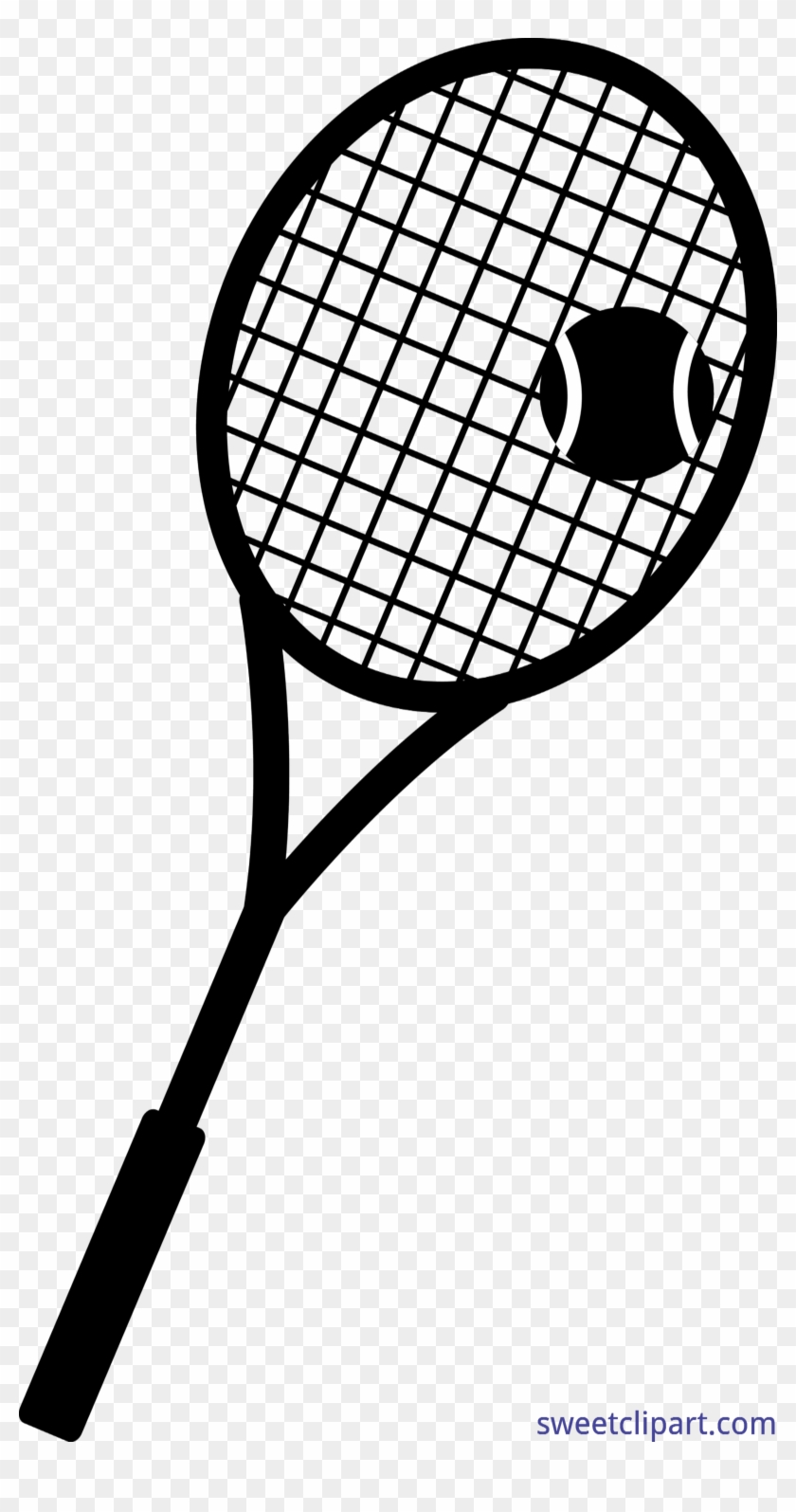 Banner Free Library Racket Clip Art Sweet - Tennis Racket Clipart Black ...