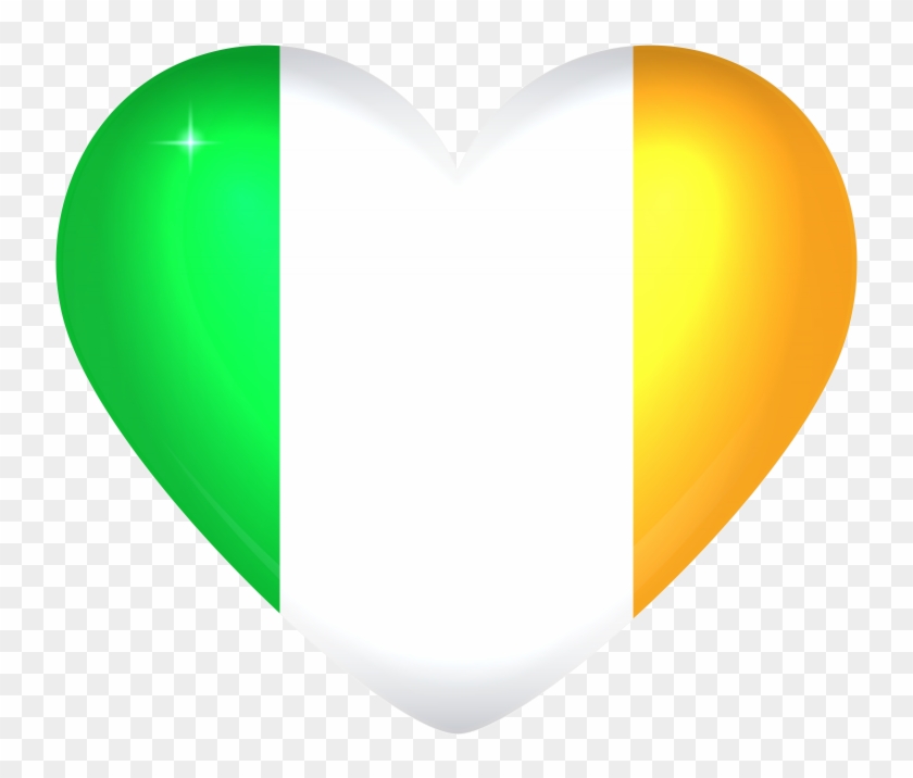 Ireland Large Heart Flag - Heart Clipart