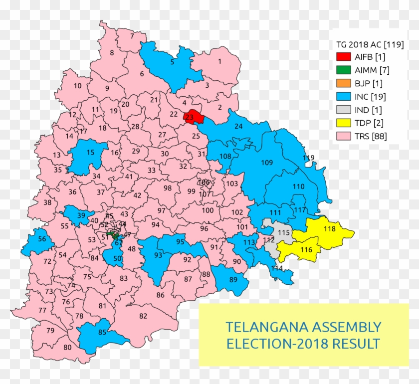 2018 Telangana Legislative Assembly Election - Atlas Clipart #2844953