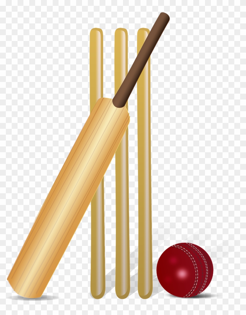 Cricket Cricket Bat Bat Ball Png Image - Cricket Bat And Ball Clip Art Transparent Png