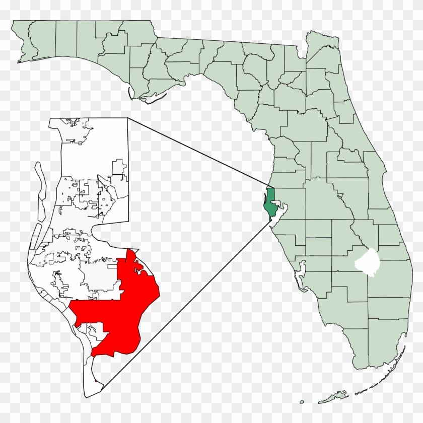 St Petersburg Beach Fl Map Clipart
