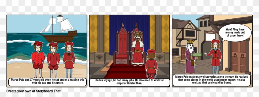 Marco Polo Storyboard - Cartoon Clipart #2847519