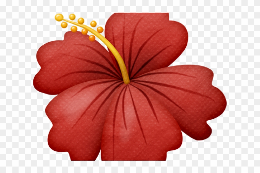 Frangipani Clipart Red Hawaiian Flower - One Flower Drawing - Png Download #2848197