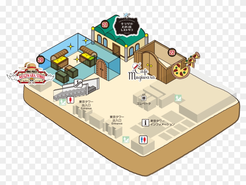 Tokyo One Piece Tower - Cartoon Clipart