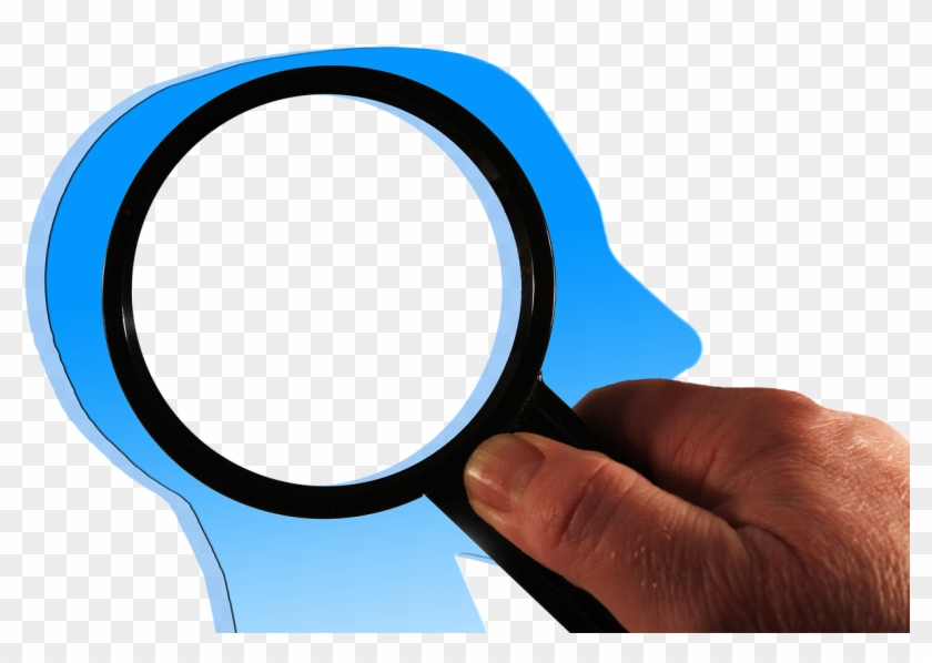Brain Head Magnifying Glass Png Image - Evaluation Clipart